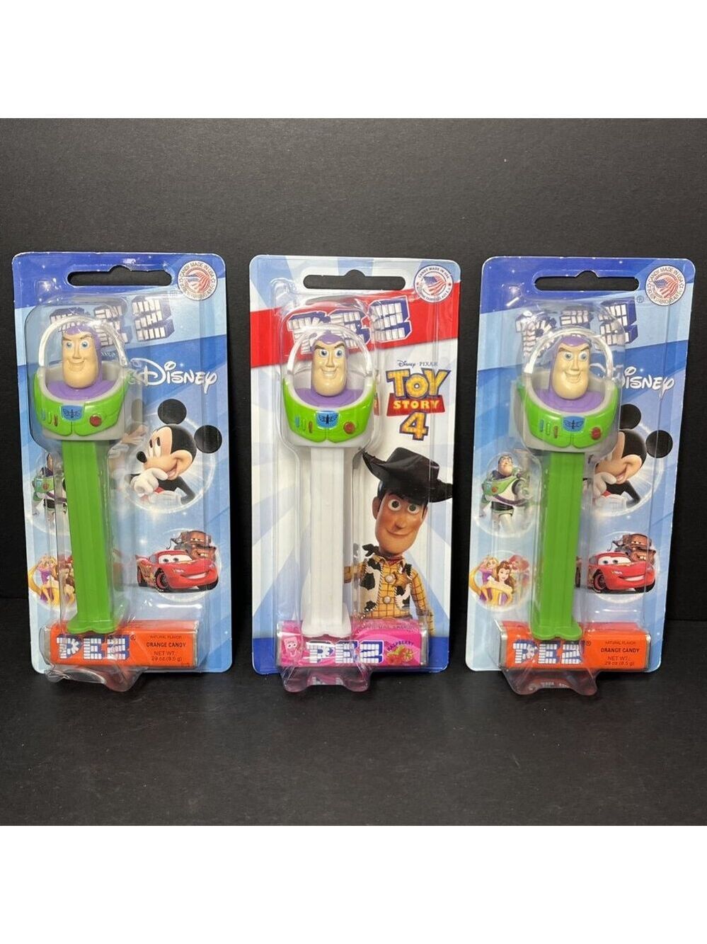 Lot Of 3 Buzz Lightyear PEZ  Disney / Toy Story 4  To Infinity And Beyond! USA